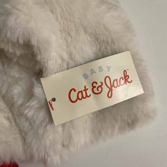 Cat & Jack Infant Girls Red Sparkle Bow Christmas Party Dress jacket - Picture 9 of 16